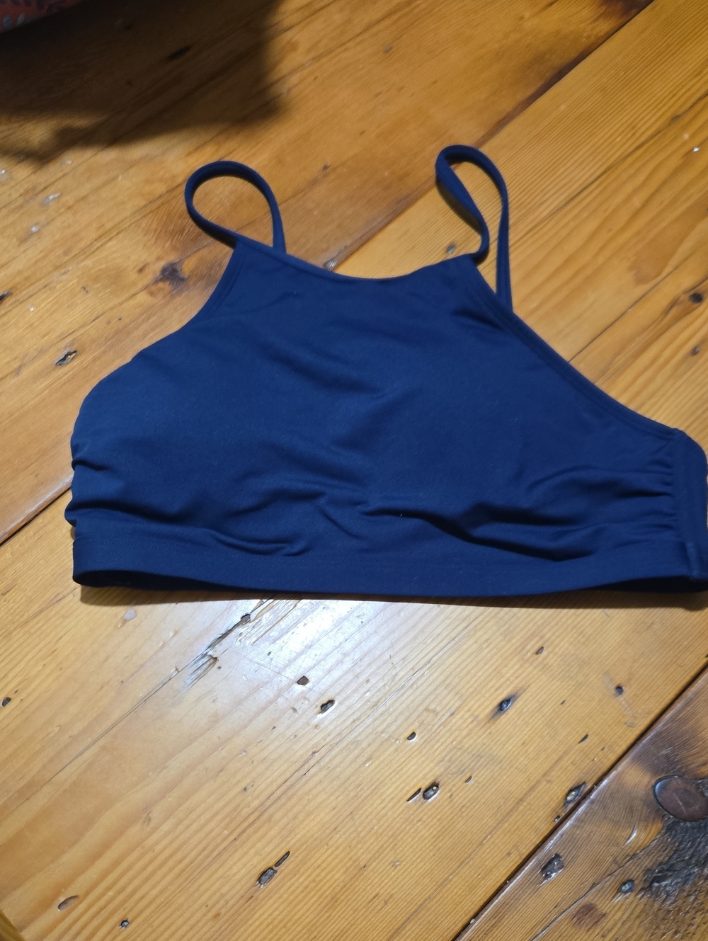 Athleta Navy High-Neck Bra Top Swim Top - Women Sz S